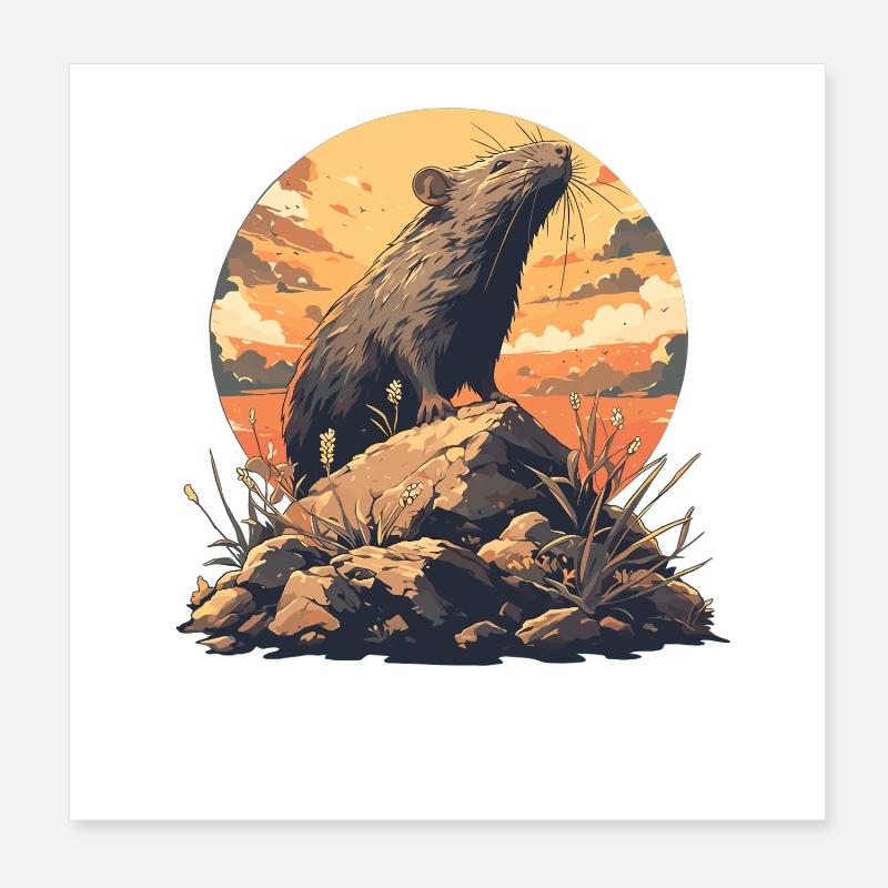 Rat Rat Poster 20 x 20 cm