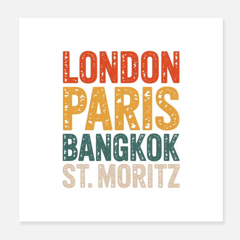 Saint-Moritz, Grisons suisses Poster 20 x 20 cm