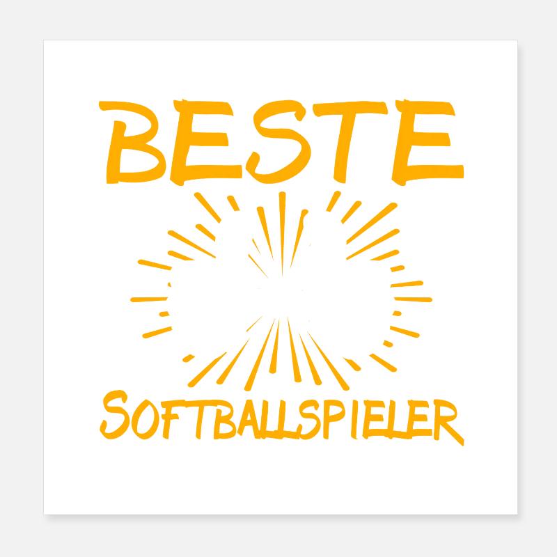 Idée de cadeau pour joueuse de softball Poster 20 x 20 cm