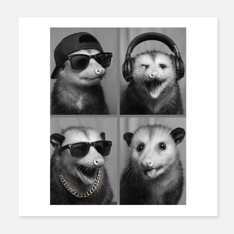 opossum Poster 20 x 20 cm