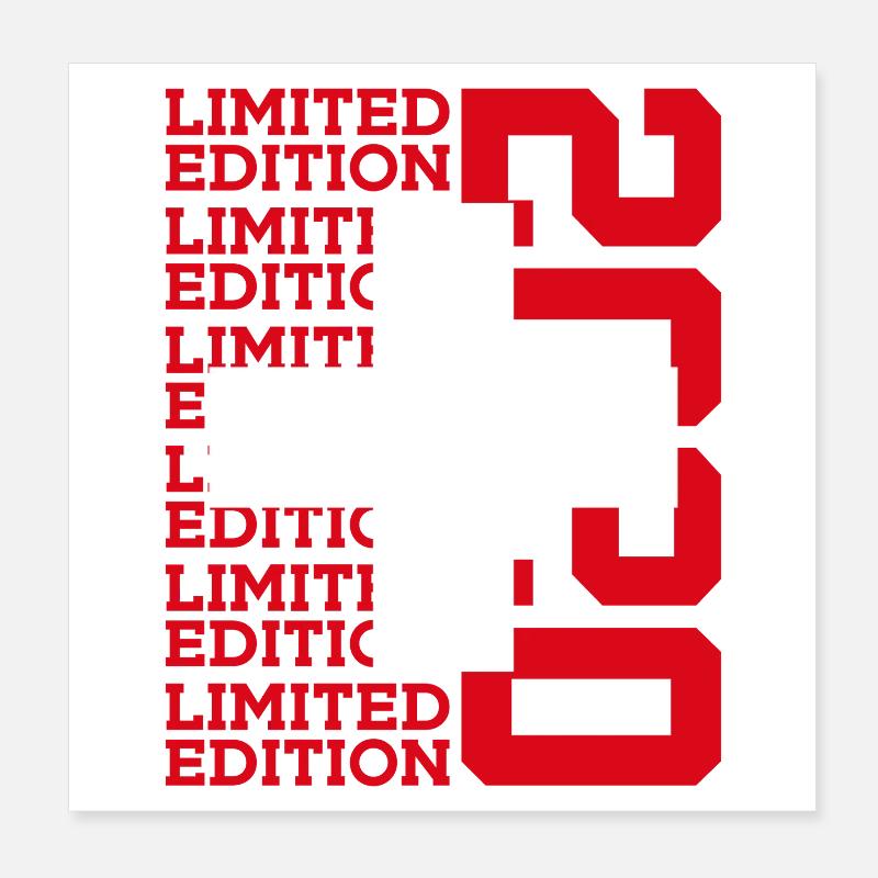ÉDITION LIMITÉE 2020 SUISSE 6E ANNIVERSAIRE Poster 20 x 20 cm