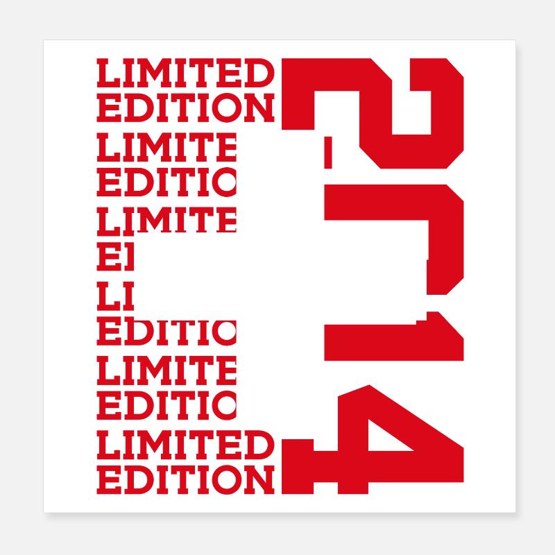 ÉDITION LIMITÉE 2014 SUISSE 12E ANNIVERSAIRE Poster 20 x 20 cm