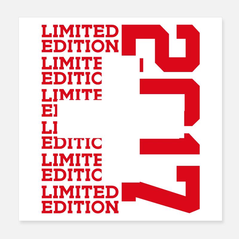 ÉDITION LIMITÉE 2017 9E ANNIVERSAIRE SUISSE Poster 20 x 20 cm
