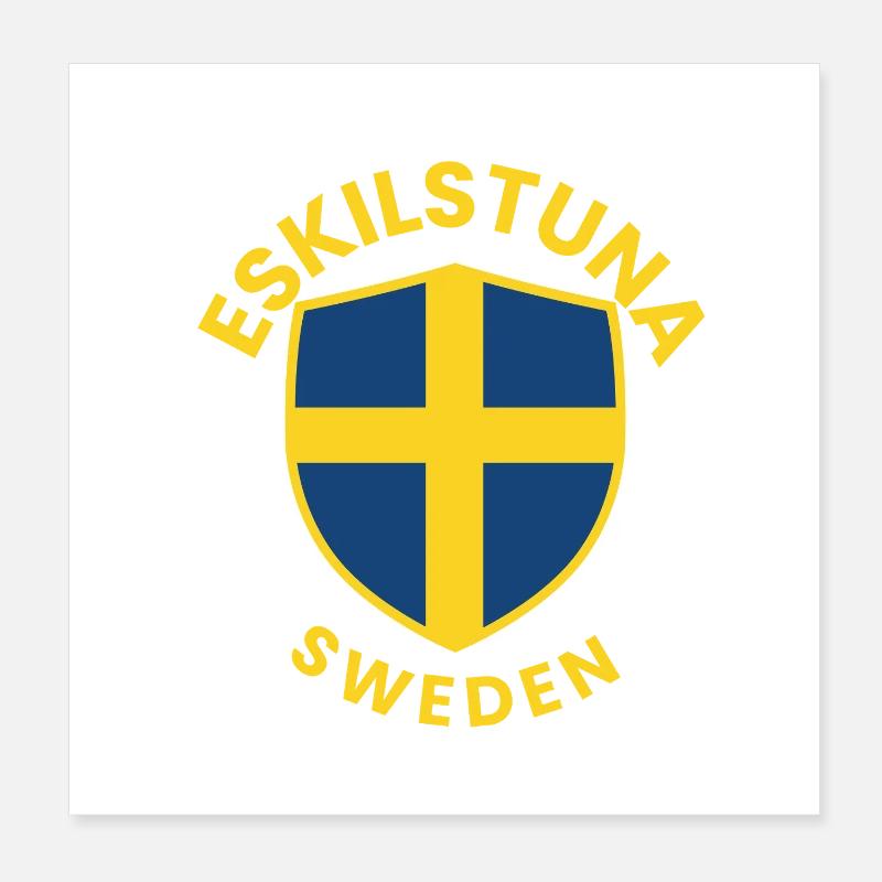 Eskilstuna-Schild Schweden Poster 20x20 cm