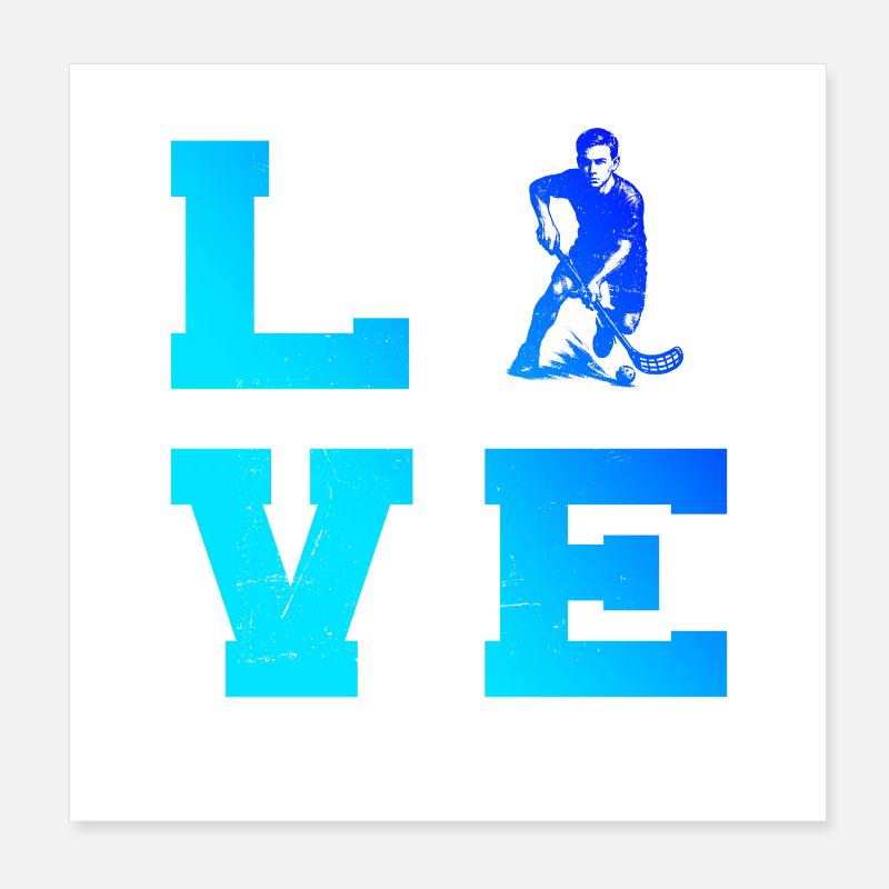 Einfach Floorball zeitloses Design Poster 20x20 cm