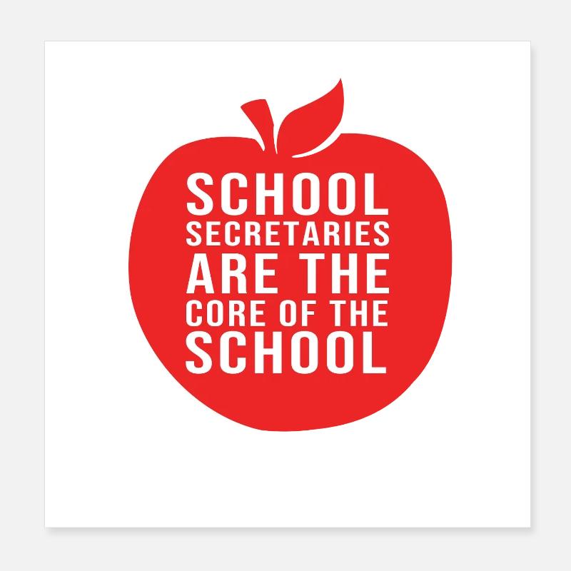 Sekretärin Schule Schulsekretärin Poster 20x20 cm