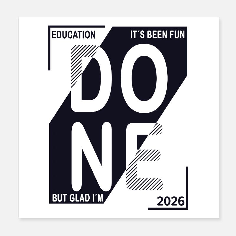 Done 2026 – Training completed design Poster 8" x 8" (20x20 cm)