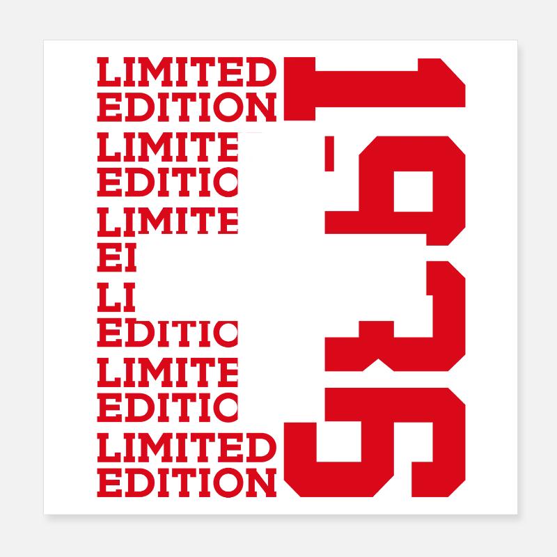 ÉDITION LIMITÉE 1986 40E ANNIVERSAIRE SUISSE Poster 20 x 20 cm