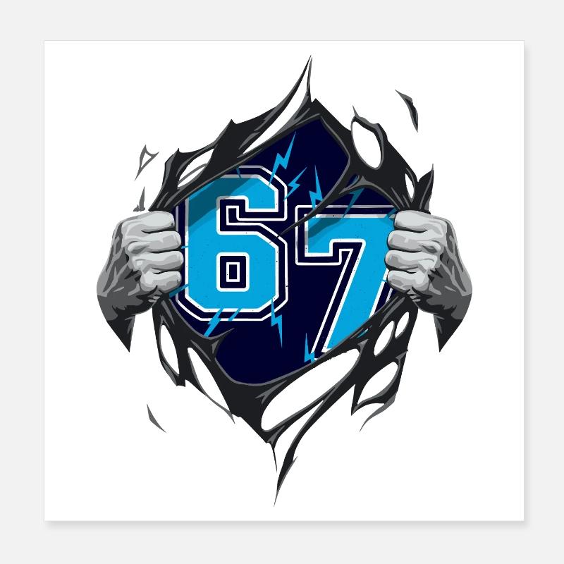 67 Poster 8" x 8" (20x20 cm)