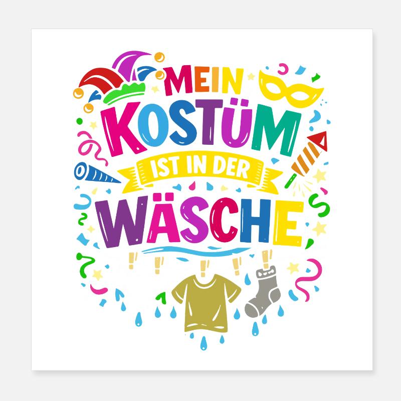 Shrovetide - Carnaval - Remplacement de costume - Expression Poster 20 x 20 cm