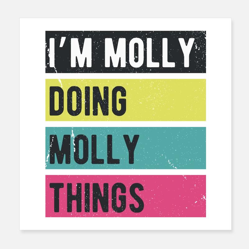 I’m Molly Doing Molly Things Retro Colors Poster 8" x 8" (20x20 cm)