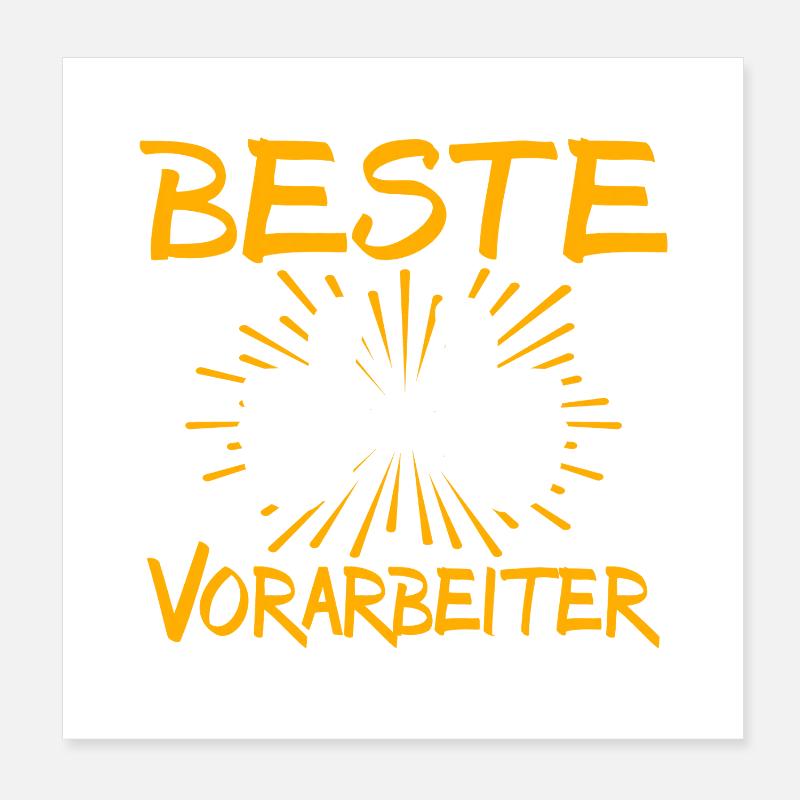 Vorarbeiter Geschenkidee Poster 20x20 cm