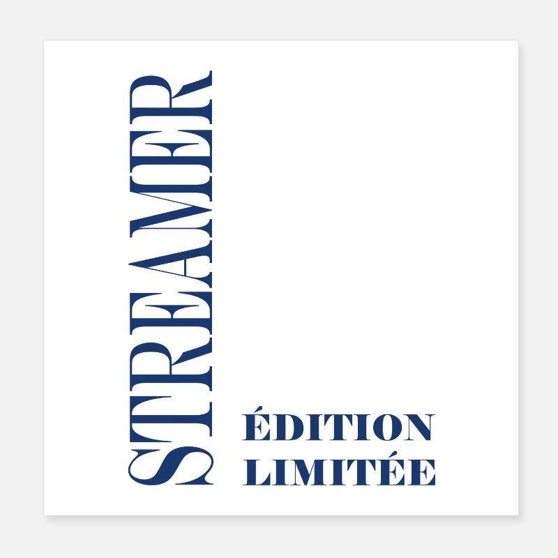 Limitierte Edition Blue Serif Streamer Poster 20x20 cm
