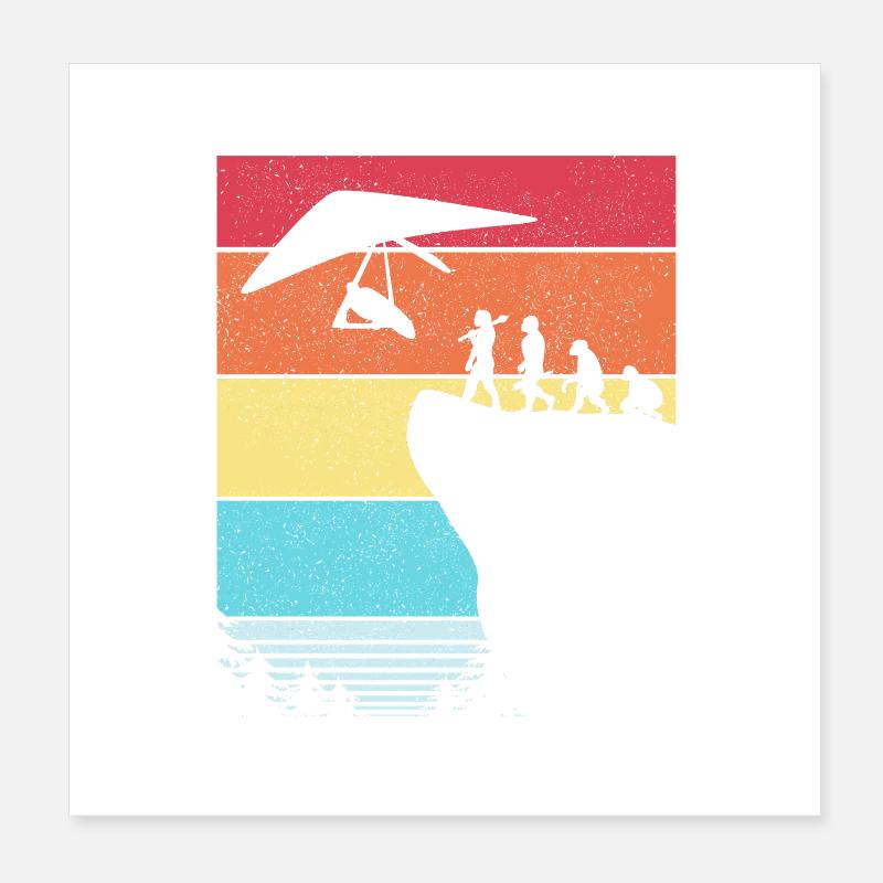 Paragliding Paragliding Paraglider Poster 8" x 8" (20x20 cm)