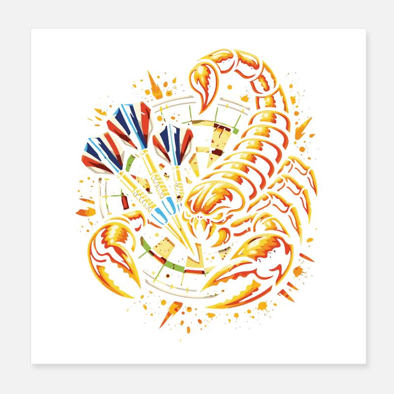 Fléchettes | Pique à chaque aventure - Skorpion Poster 20 x 20 cm