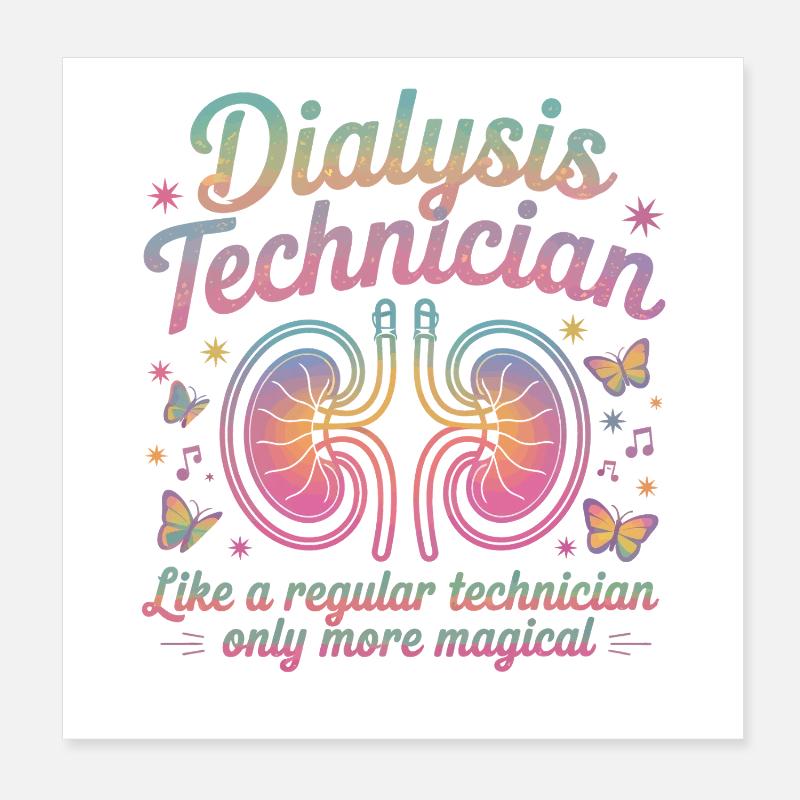 Dialyse-Techniker: Magischer Stolz Poster 20x20 cm
