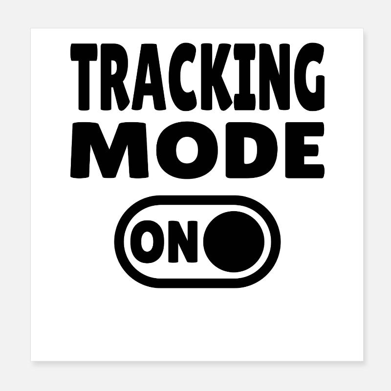 Tracking Mode ON – Outdoor Spurensuche Poster 20x20 cm