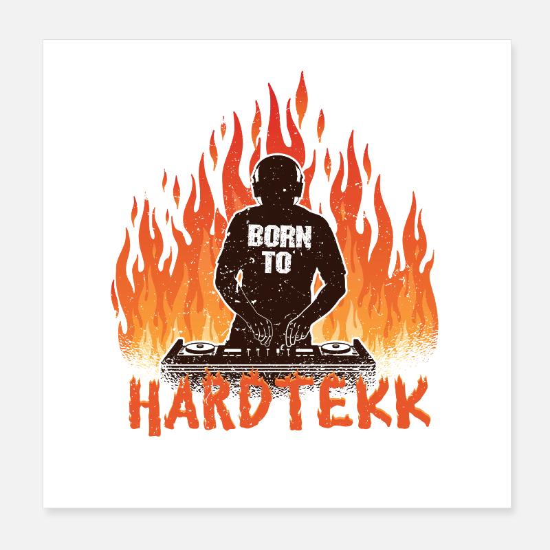 Hardtekk Tekke Allemagne de l’Est Poster 20 x 20 cm