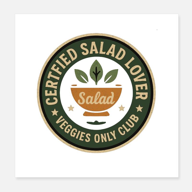 Salat Liebhaber Poster 20x20 cm