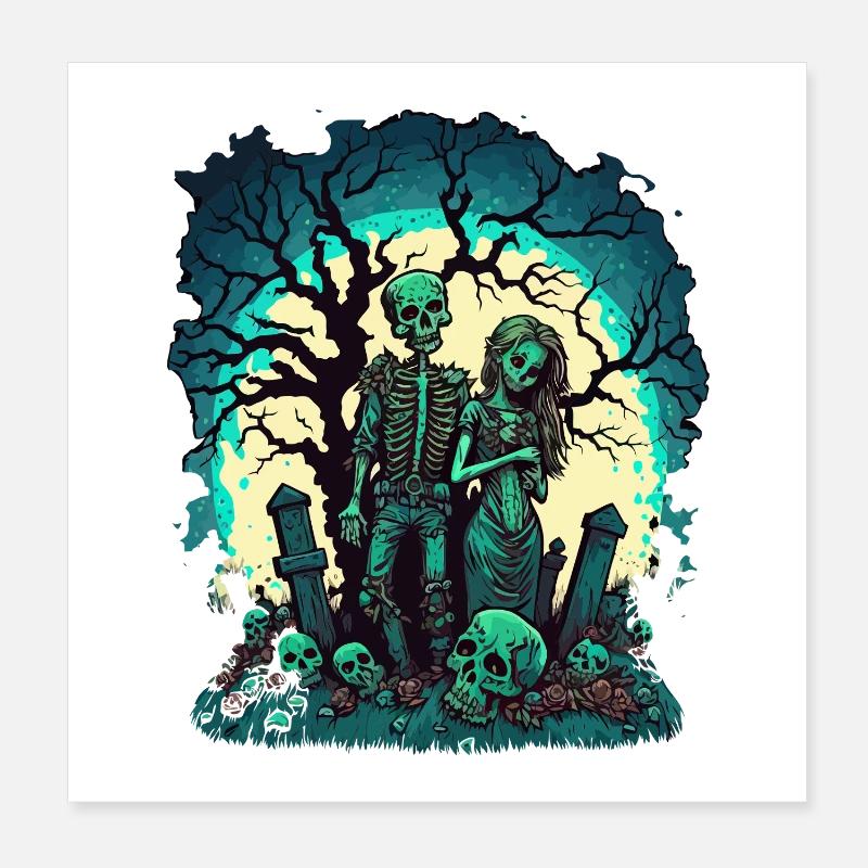 Valentine Zombie Love Poster 20 x 20 cm