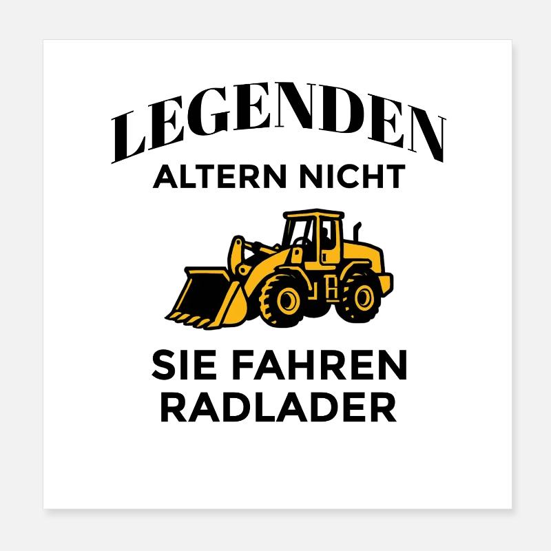 Chargeuses sur roues Legends entraînantes Poster 20 x 20 cm