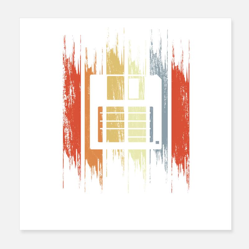 Retro Diskette Poster 20x20 cm