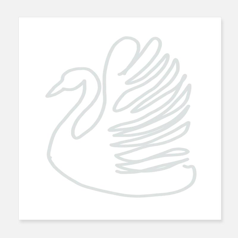 schwan Poster 20x20 cm