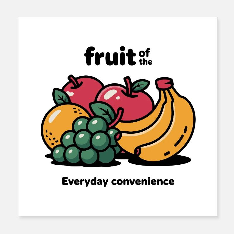 Lebendige Fruchtmischung Poster 20x20 cm