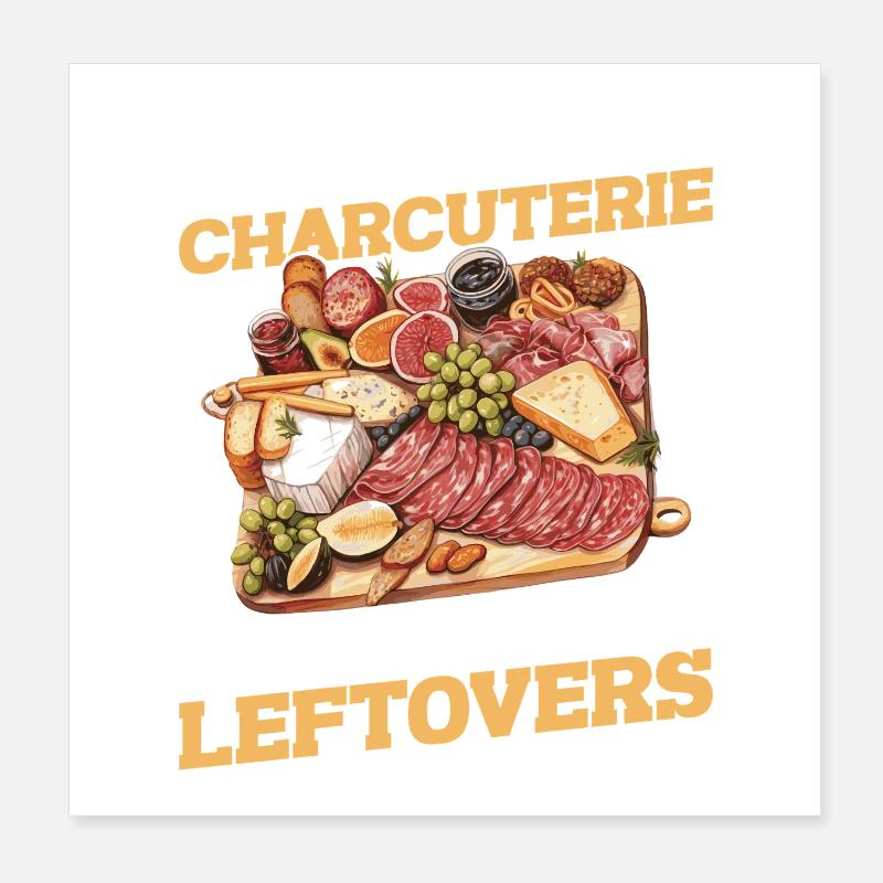 Käseplattenfleisch mit Umschlag-Lebensmitteln Poster 20x20 cm