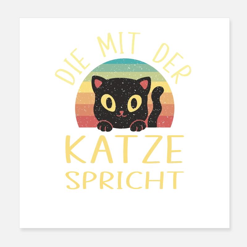 Cadeau de maman chat Maman Amoureuse de chats Poster 20 x 20 cm