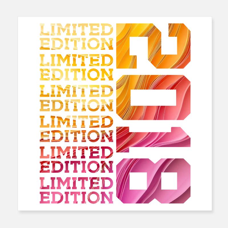 ÉDITION LIMITÉE 2018 8 ANS 8E ANNIVERSAIRE Poster 20 x 20 cm