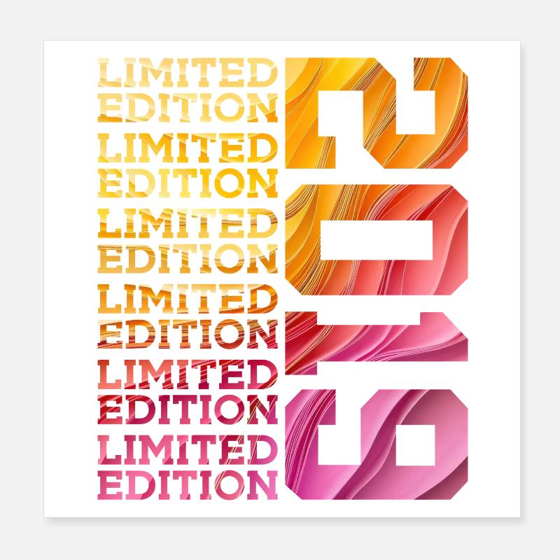 ÉDITION LIMITÉE 2019 7 ANS 7E ANNIVERSAIRE Poster 20 x 20 cm