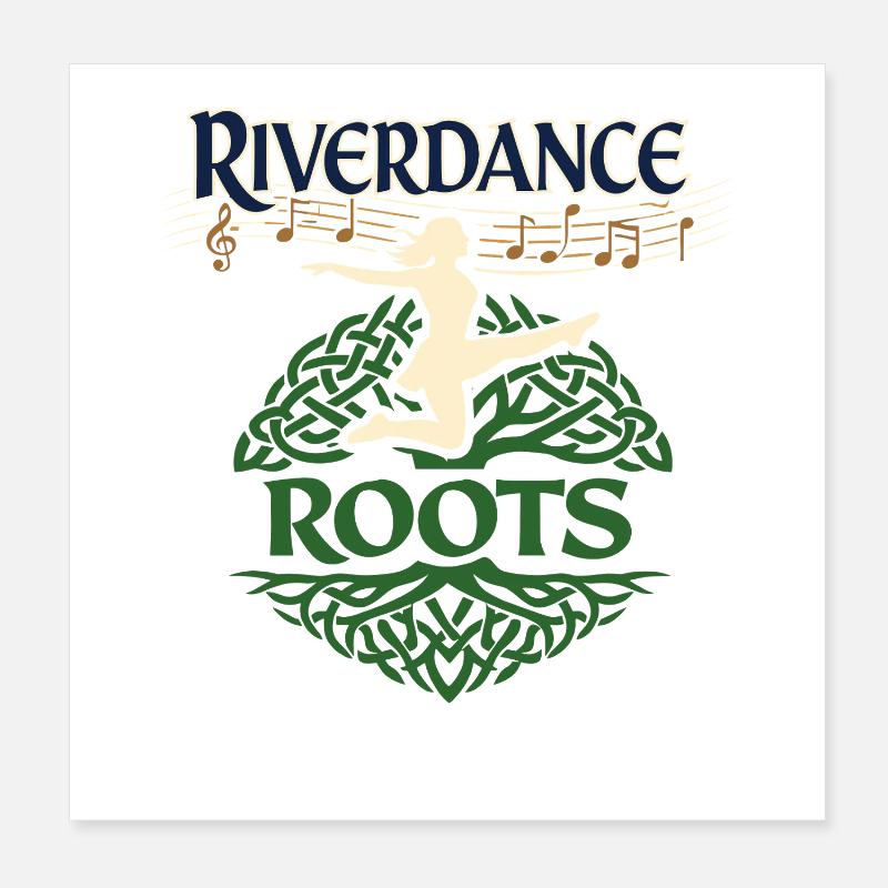 Irischer Tanz Step-dancing Celtic Fan Poster 20x20 cm