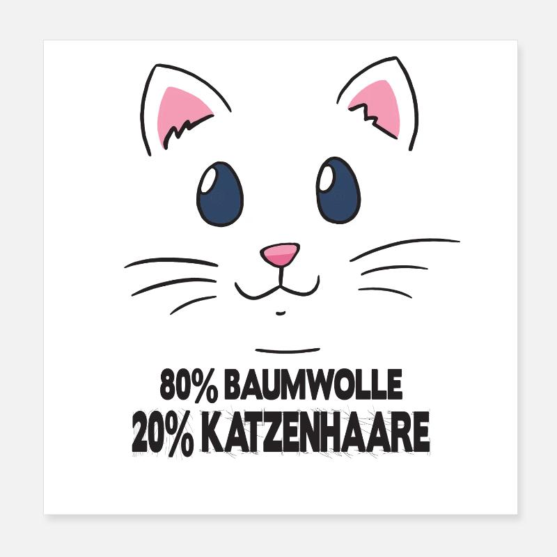Chat propriétaire de chat, chat dit cadeau Katzenli Poster 20 x 20 cm