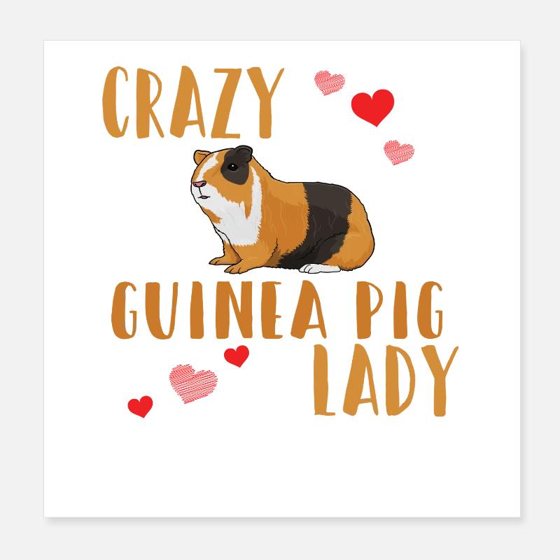 La folle cochon d’Inde Poster 20 x 20 cm