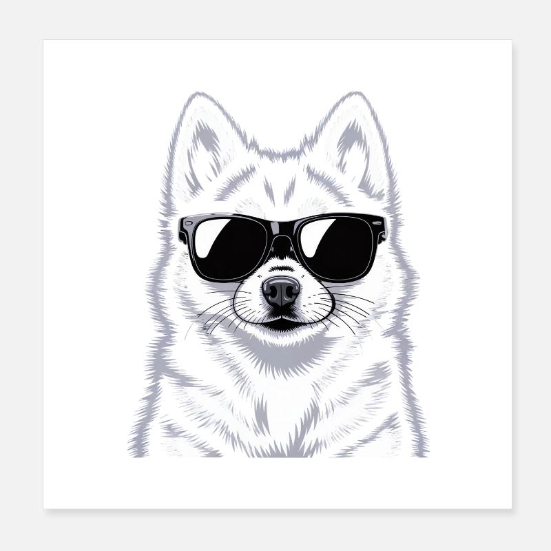 Pomsky Poster 20x20 cm