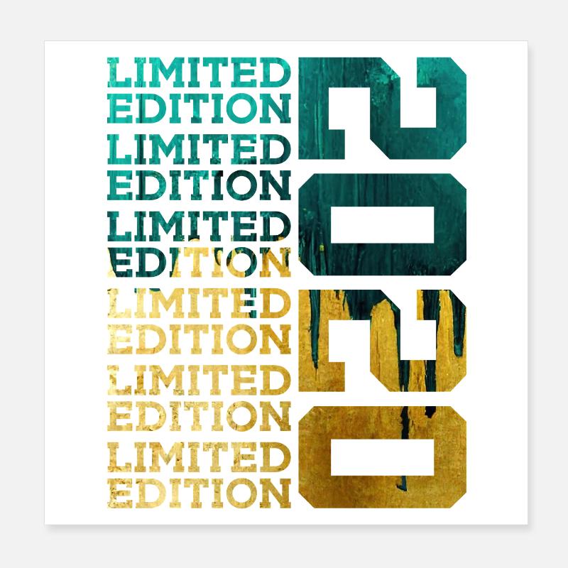 ÉDITION LIMITÉE 2020 6 ANS 6E ANNIVERSAIRE Poster 20 x 20 cm