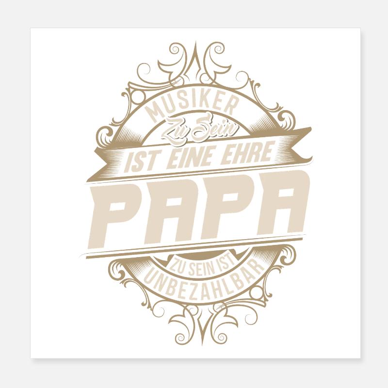 Musician Dad Poster 8" x 8" (20x20 cm)