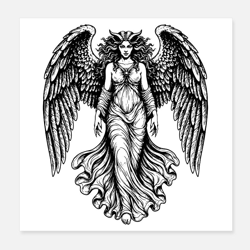 Lilith fallen angel Poster 8" x 8" (20x20 cm)