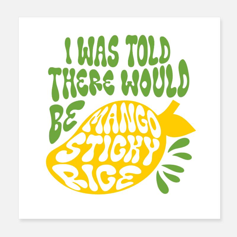 Mango Sticky Reis Poster 20x20 cm