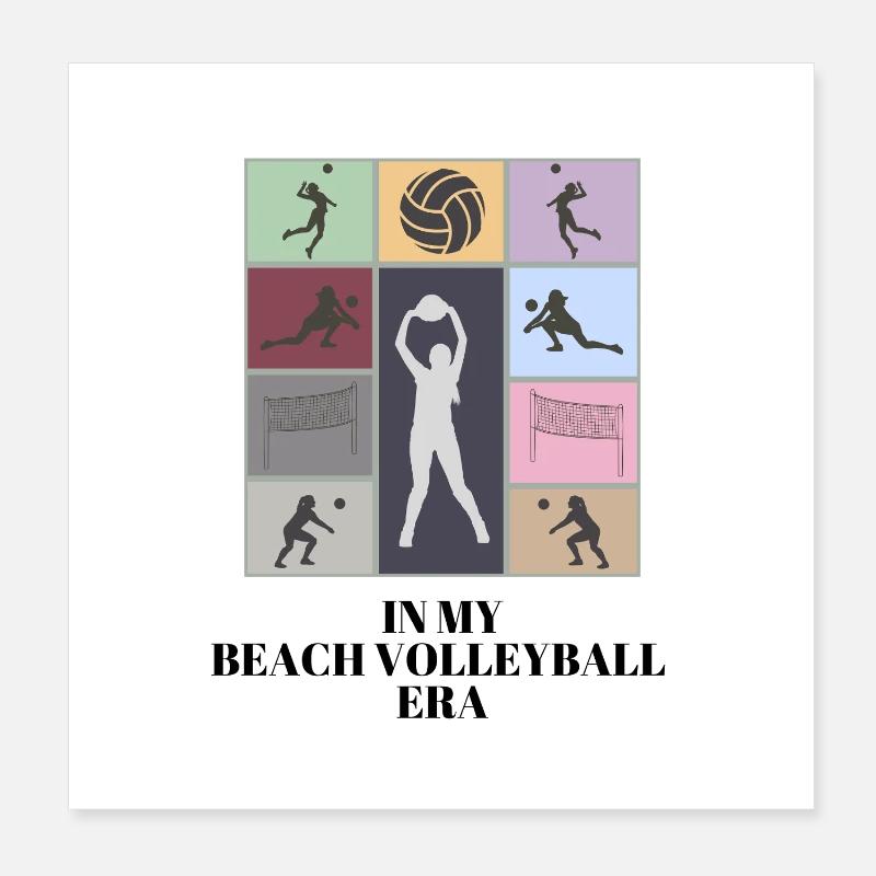 À mon époque de beach-volley Poster 20 x 20 cm