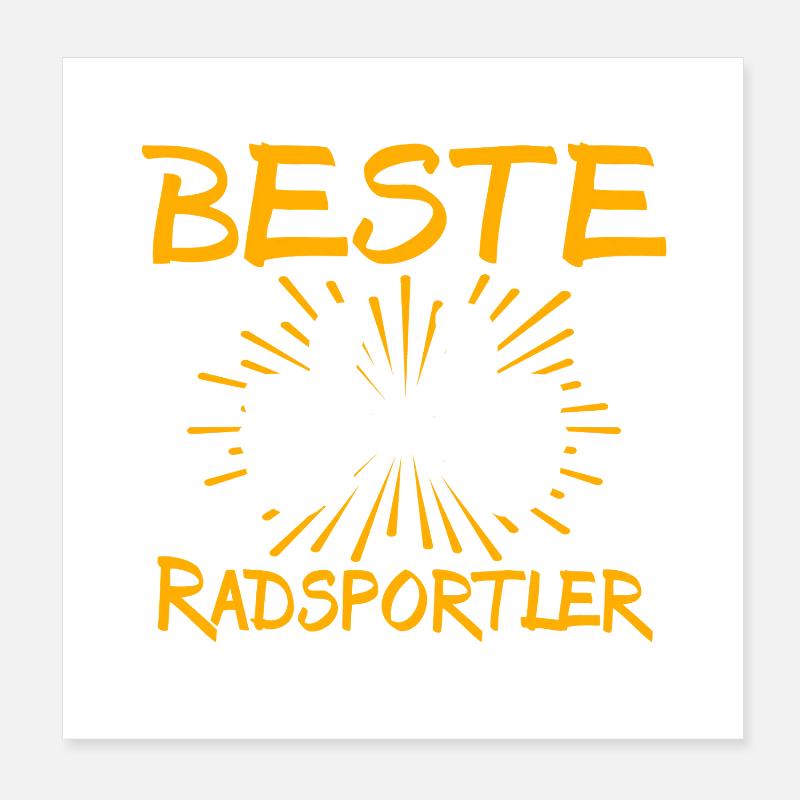 Cyclist Gift Idea Poster 8" x 8" (20x20 cm)