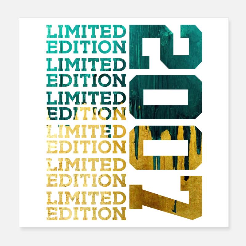 ÉDITION LIMITÉE 2007 19 ANS 19E ANNIVERSAIRE Poster 20 x 20 cm