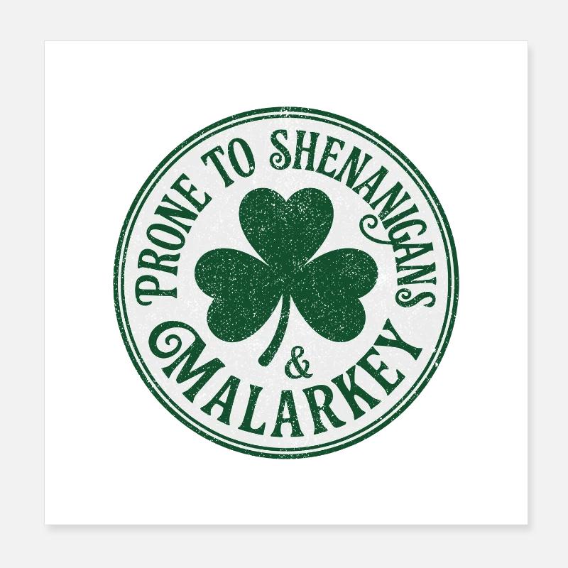 Drôles de la Saint-Patrick et des absurdités Poster 20 x 20 cm