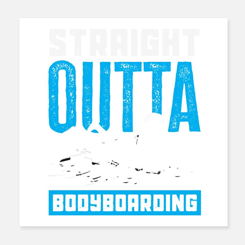 Surfeur Surfeur Bodyboarder Poster 20 x 20 cm