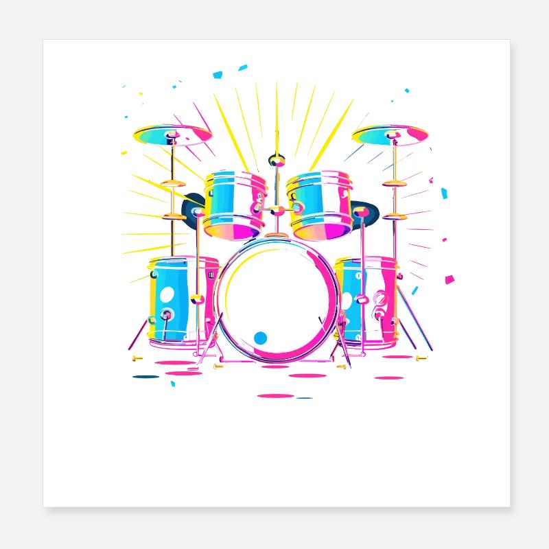 percussion Poster 20 x 20 cm