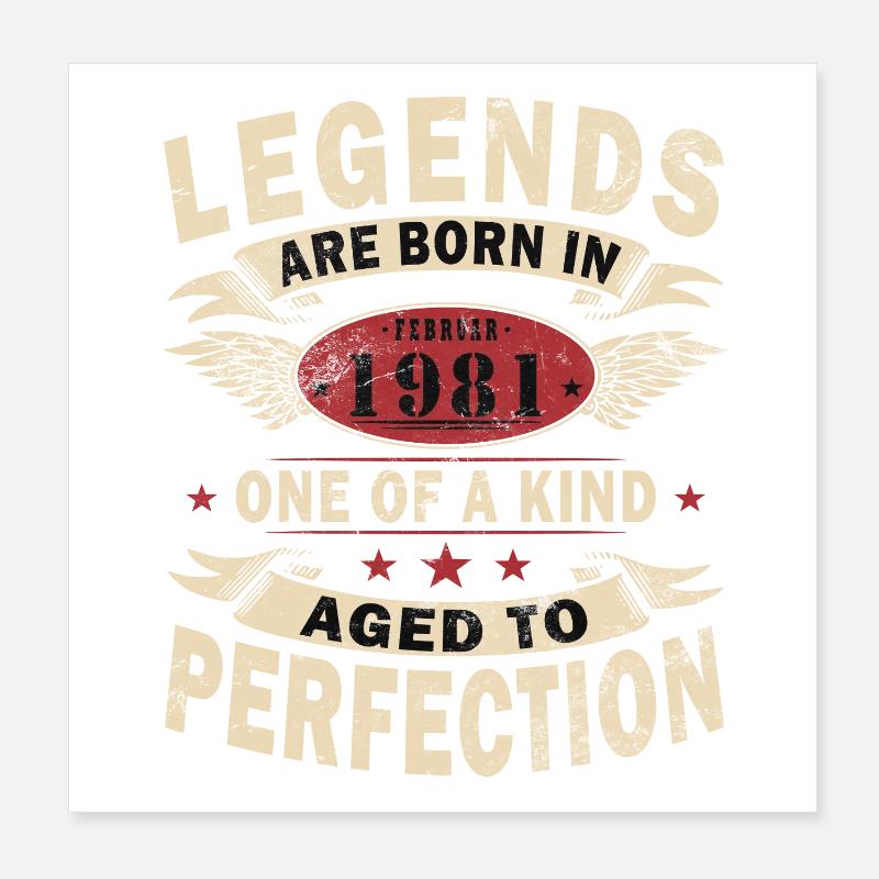 Février 1981| Février 1981 Jubilé 1981 Poster 20 x 20 cm