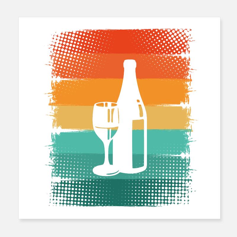 Wein Poster 20x20 cm