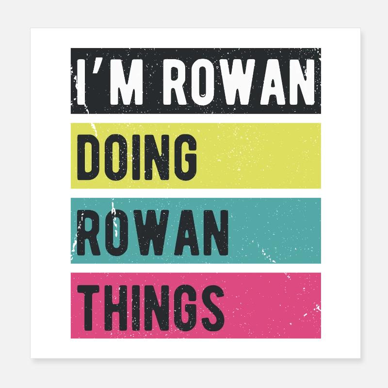 I’m Rowan Doing Rowan Things Retro Colors Poster 20x20 cm