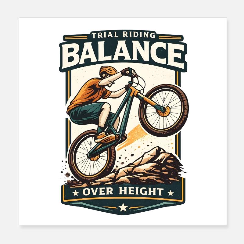 Conception de vélo pour l’équilibre de l’épreuve et de la hauteur Poster 20 x 20 cm